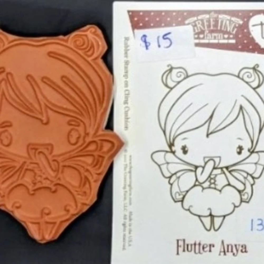 The Greeting Farm Flutter Anya Rubber Stamp